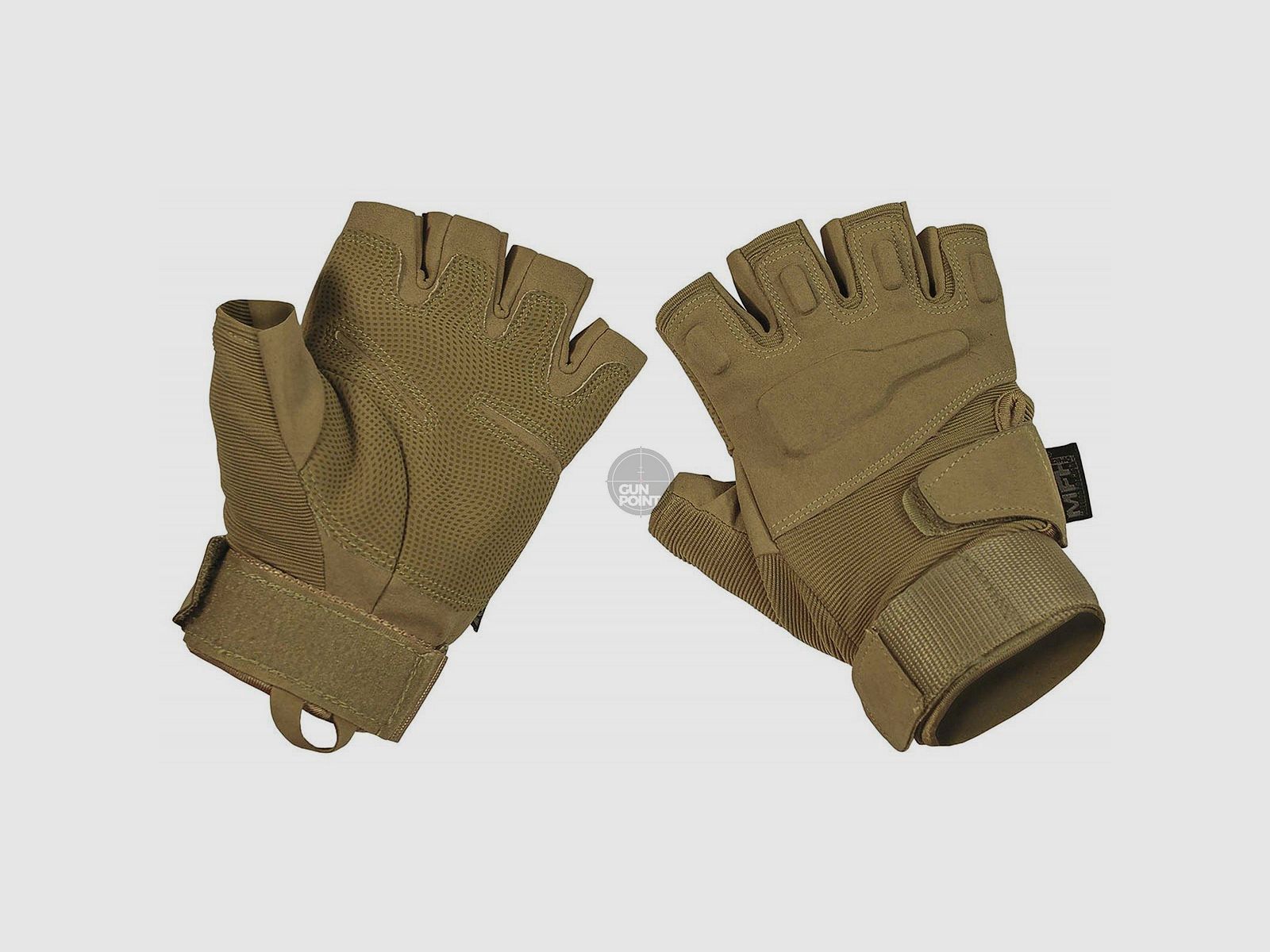 Gants tactiques, "Pro", sans doigts, coyote tan - Taille : M
