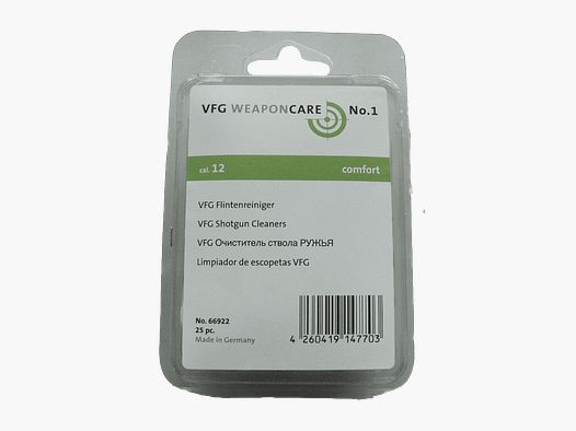 VFG feutres de nettoyage pour fusils de chasse Comfort, 25 pièces