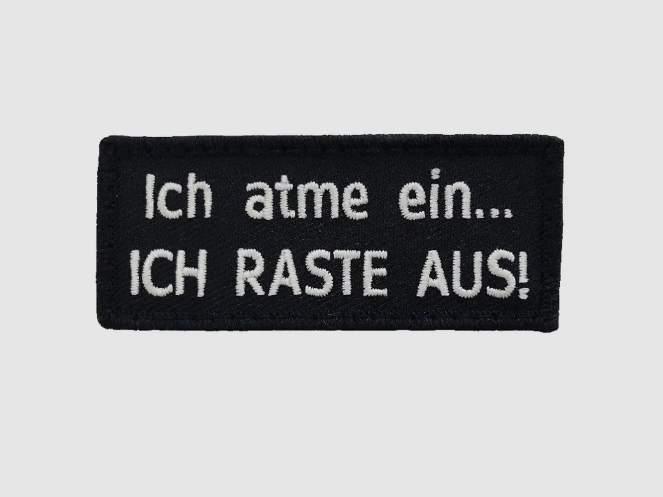 Café Viereck Café Viereck Patch Ich atme ein ich raste aus schwarz weiß