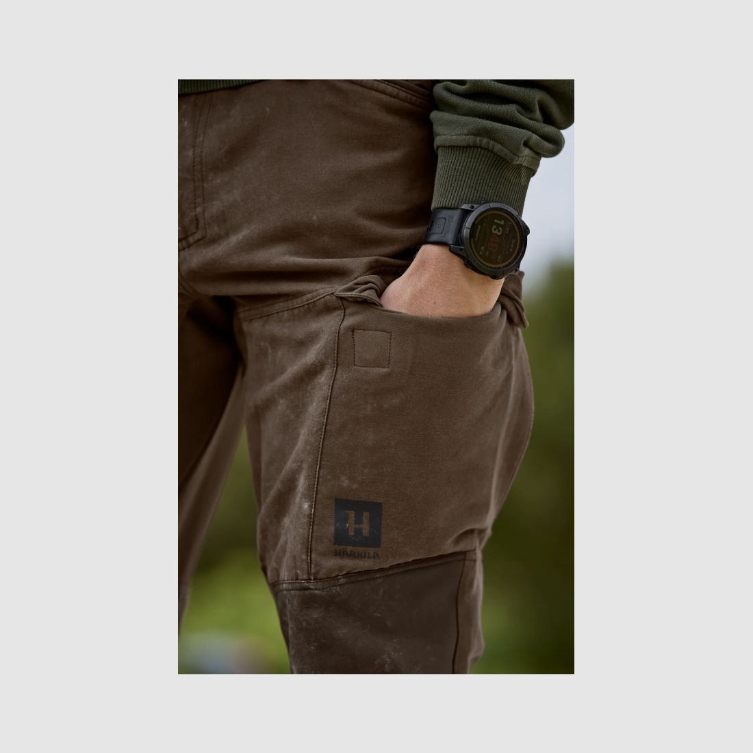 Pantaloni da caccia Härkila Scandinavian Slate Brown/Dark Earth, immagine 3 di 5