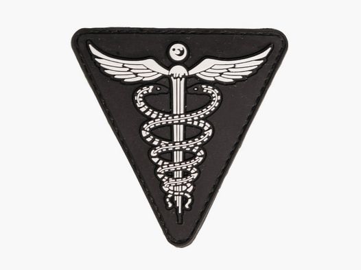 Medizinisches Patch Caduceus SCHWARZ