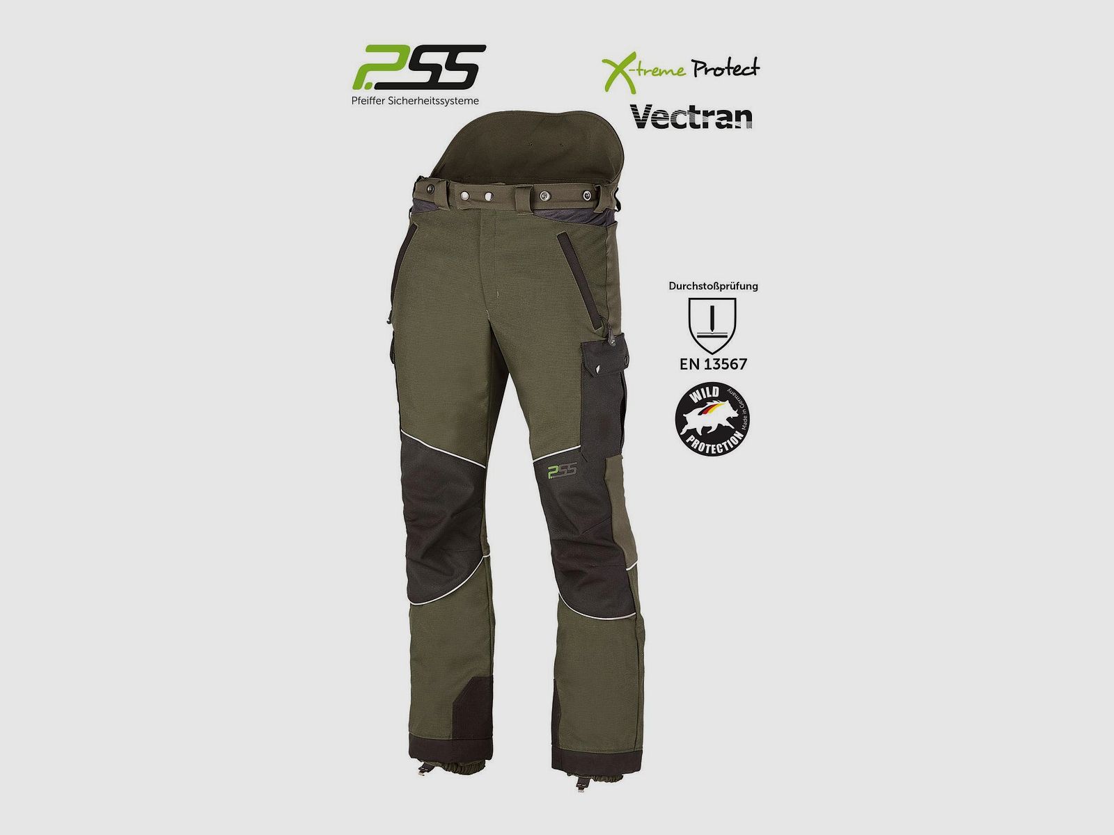 PSS Herren Sauenschutzhose X-Treme Protect - Grün  56