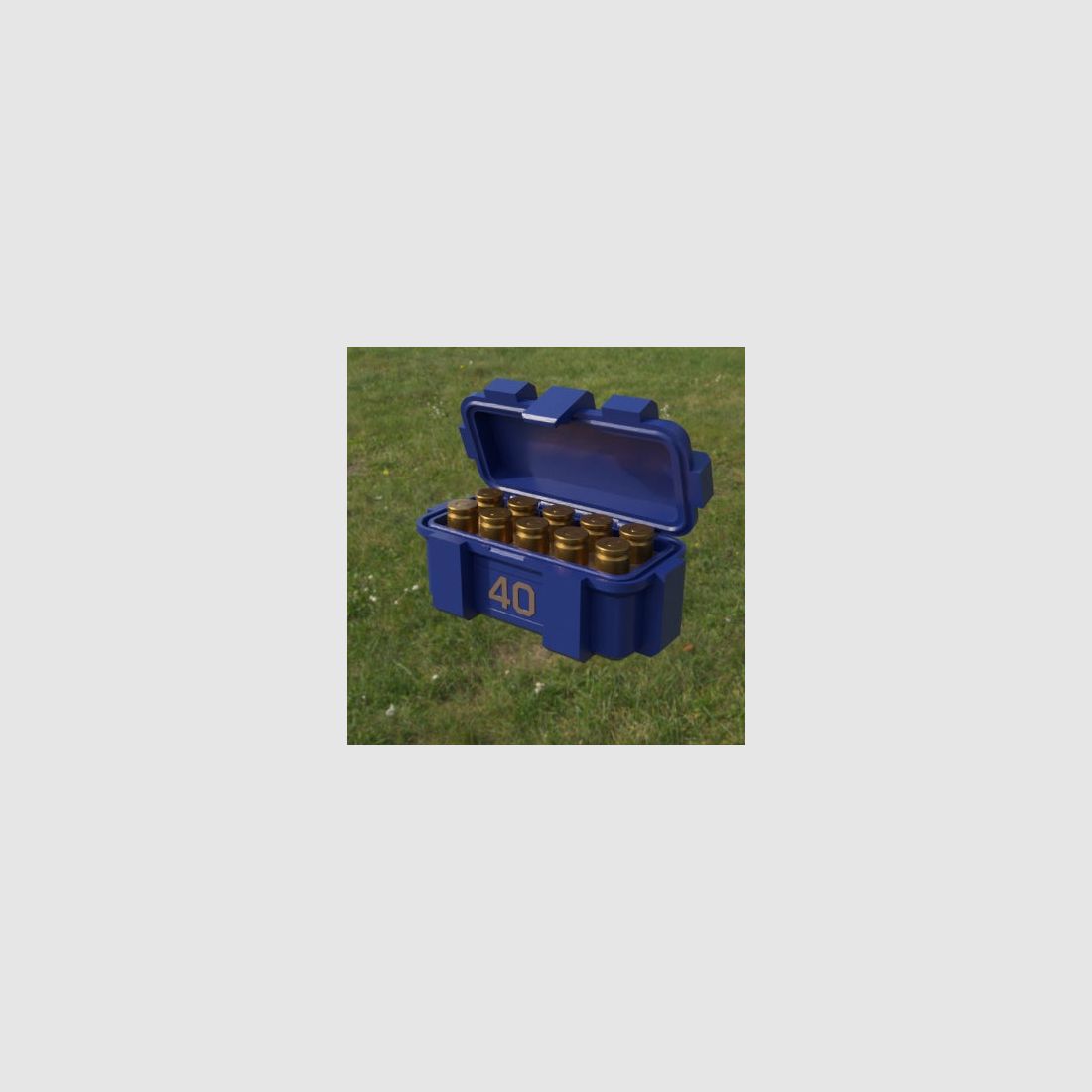 Filamelt ammunition box / .40 S&W / 'flip lid' / cartridge box, ammo box