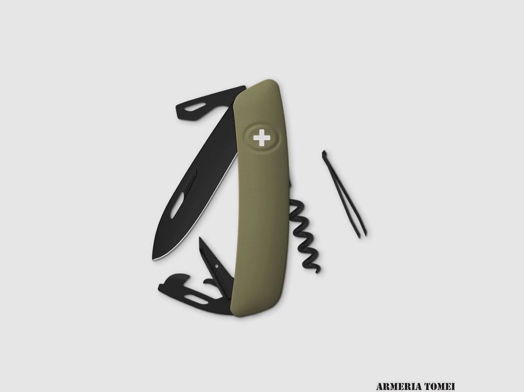 SCHWEIZER MESSER – SWIZA – D03 ALL BLACK, OLIVE, Bild 1 von 3