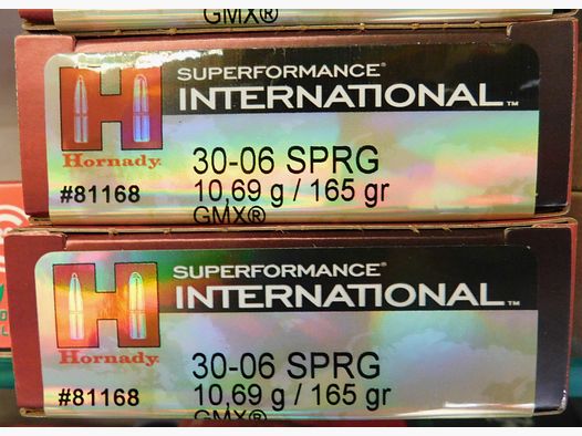 40 Schuss HORNADY .30-06 SPRG 165GR GMX bleifrei Versandkostenfrei