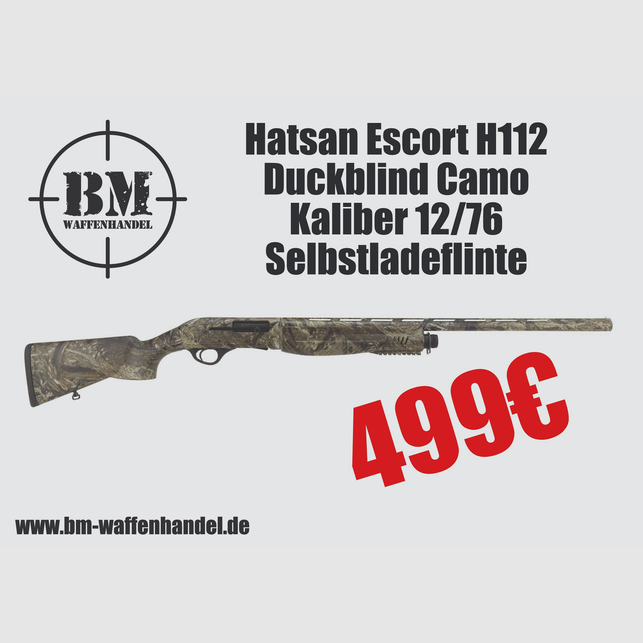 Selbstladeflinte Hatsan Escort H112 - Duckblind Camo 12/76 - 71cm - MC