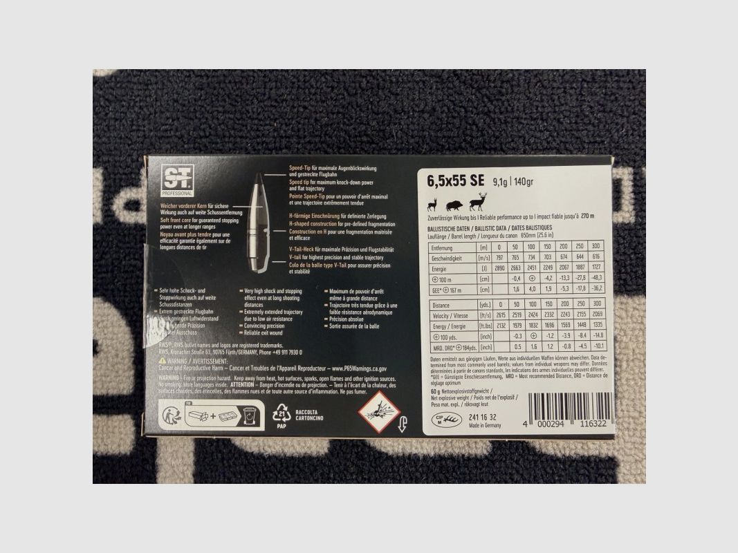 RWS Speed Tip Pro 6,5x55 SE 140 grs (x20), afbeelding 3 van 3