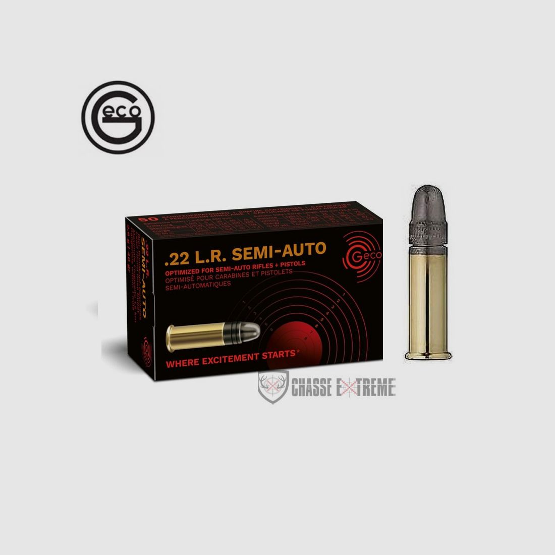 50 Patronen GECO Semi-Auto Kal. 22 Lr 40gr