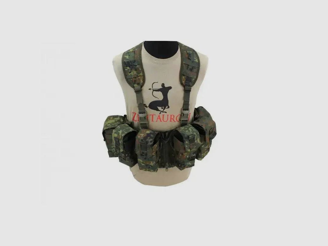 Zentauron Chest Rig Nonmodular Split Front flecktarn