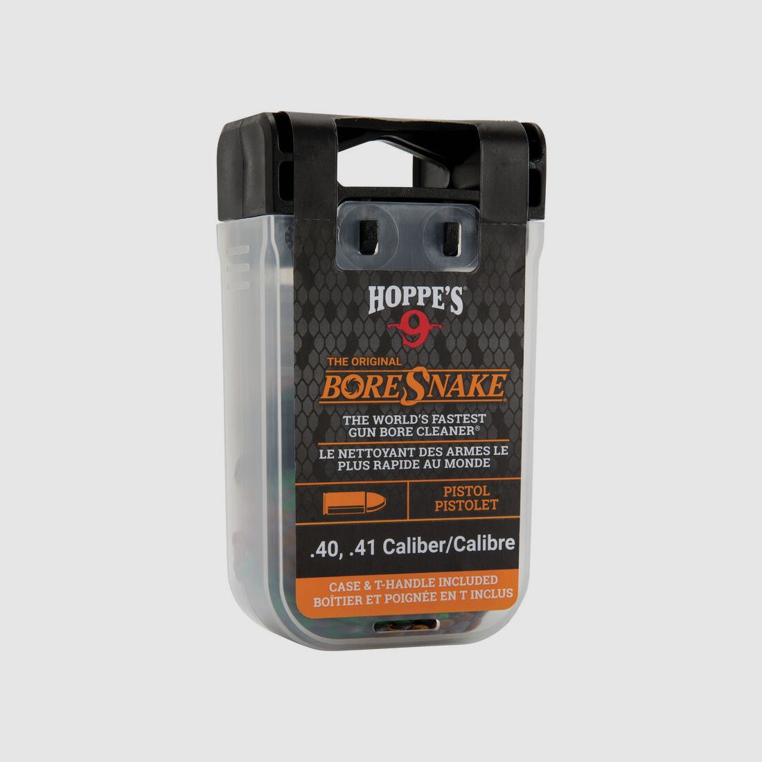HOPPE'S Reinigungsset/Schnellreiniger Boresnake f.Kurzwaffe #03D Kal. .40/.41/10mm m. Griff, billede 4 af 4