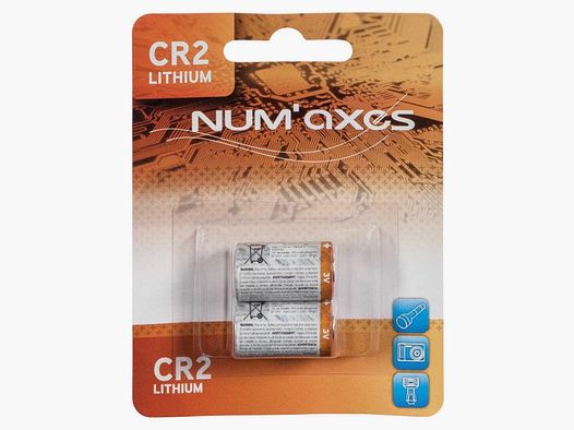 Blister 2 baterie Num'Axes - CR2 litowe 3 V (Odpowiednik: CR17355-DLCR2)