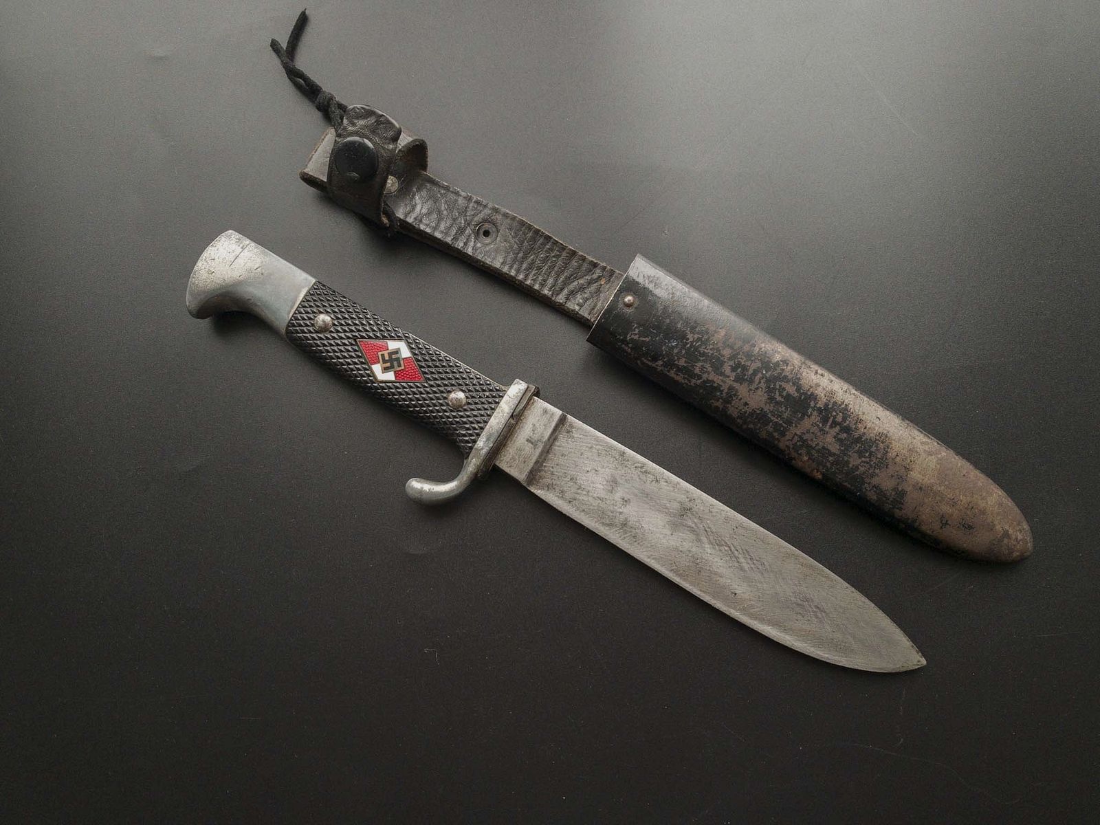 Original travel knife HJ with motto from Wk2 (RZM M7/66 1939)