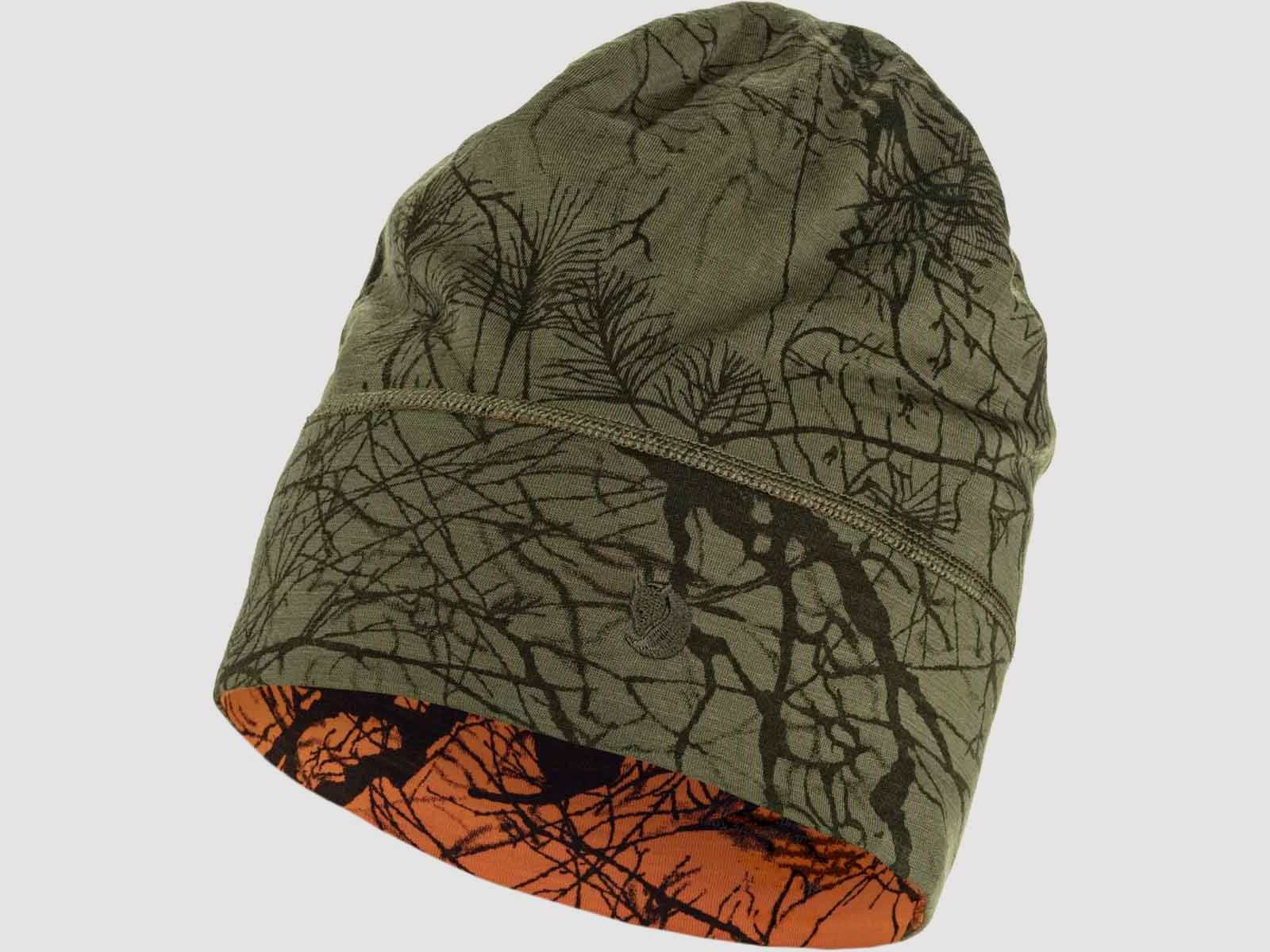 Fjällräven Beanie Lappland Green Camo - Orange Multi