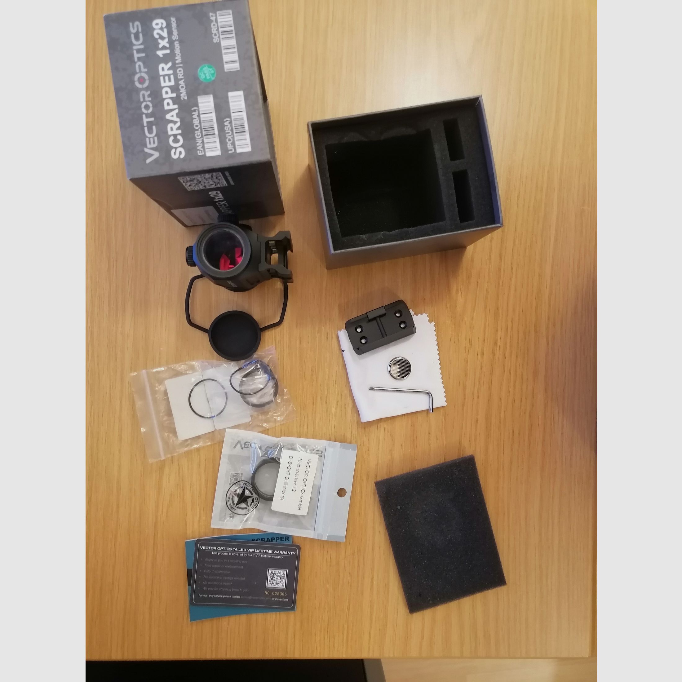 Vector Optics SCRD-47 Scrapper 1x29 + vetro di protezione