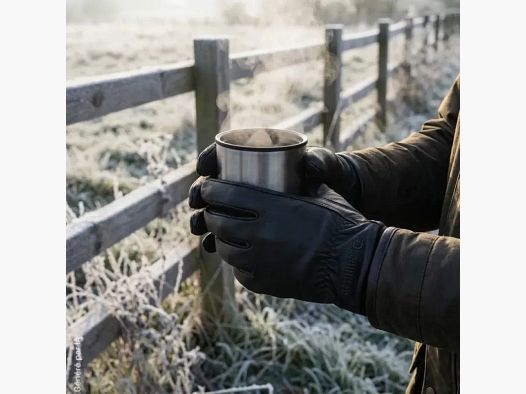 Rękawice Deerhunter brązowe z wodoodpornej skóry koziej