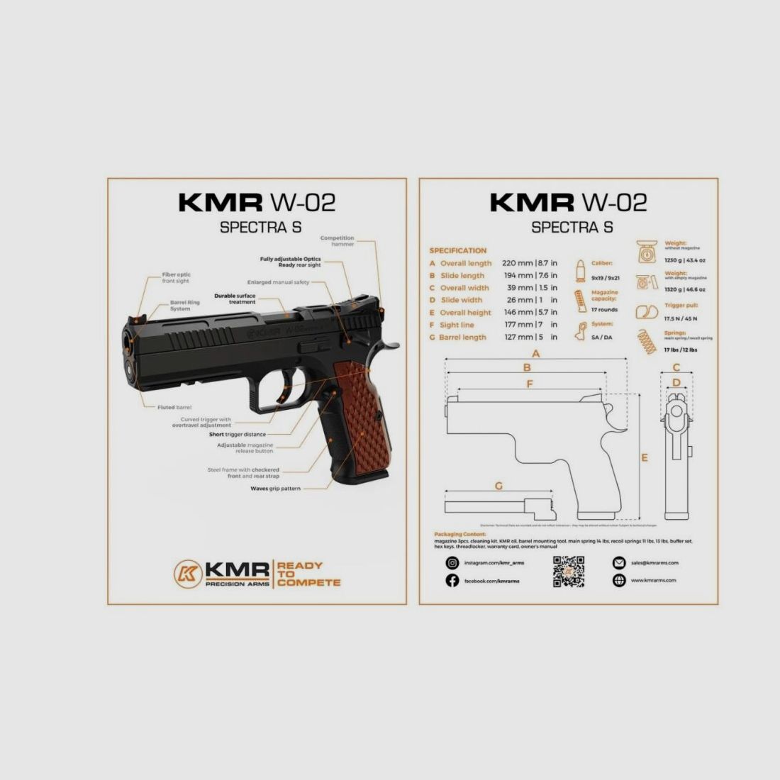KMR Precision Arms Mod. W-02 SPECTRA S OR -5''