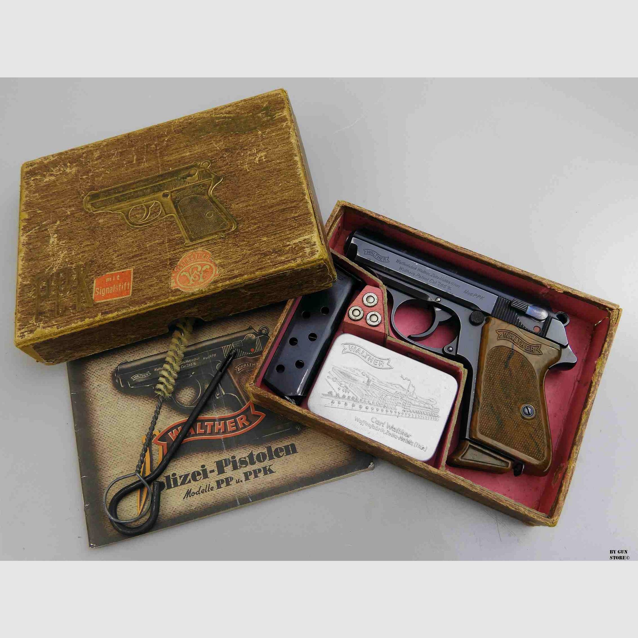 Pistola Walther Zella Mehlis mod. PPK cal. 7,65 mm 90° Sicherung matr. 808106, immagine 13 di 15
