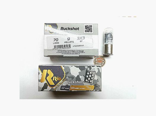 Patrone RIO Royal Buckshot 9 Posten (3x3) 12/70