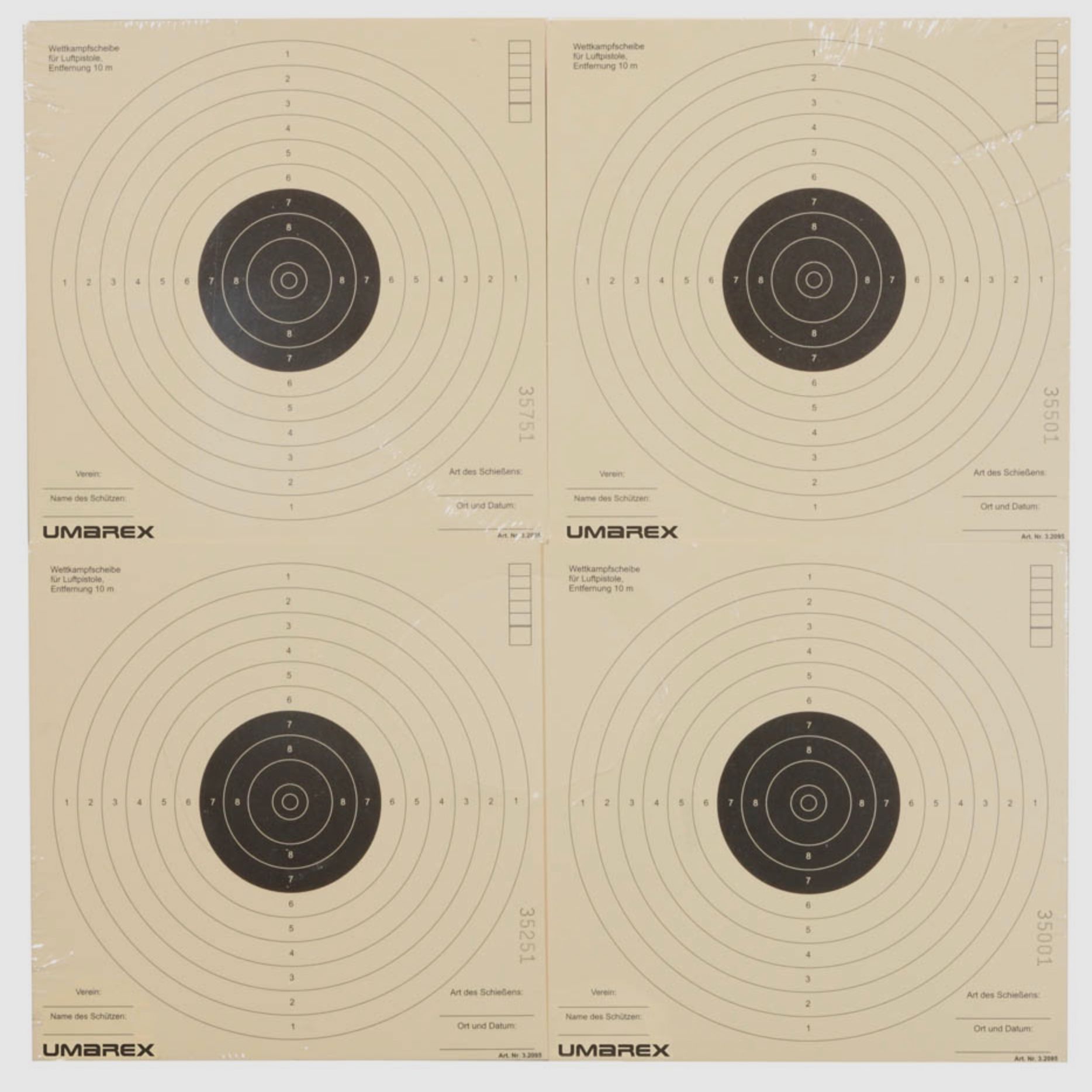 Umarex 3.2095 - Target sheets 17x17 cm - 1000 pcs.