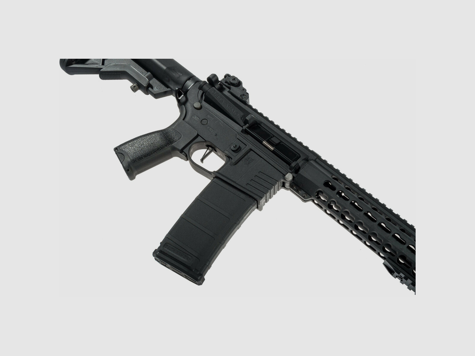 AR15 KeyMod 10 cali CHARLIE ETU NC! - Delta Armory Seria Czarna S-AEG Airsoft Karabin Wolny od 18 Lat