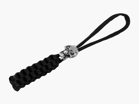 schwarzer Lanyard mit Totenkopf