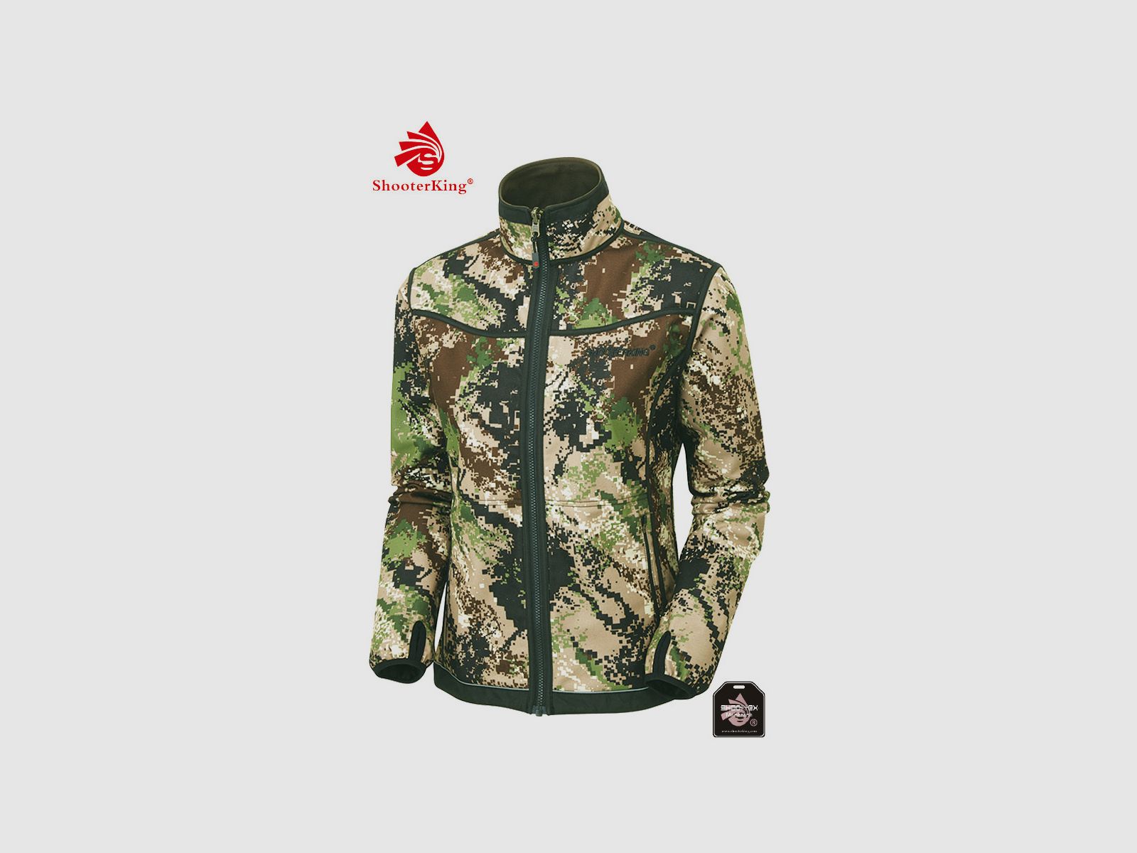 SHOOTERKING Digitex Softshell Mujeres Verde Marrón