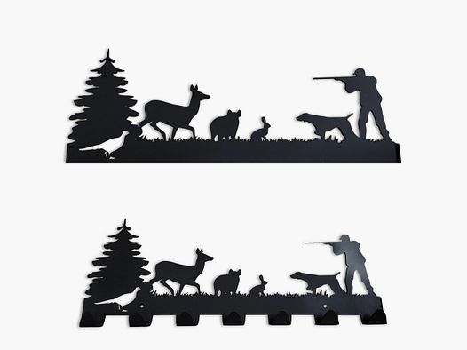 Lovergreen decoration motif black wardrobe hunting scene