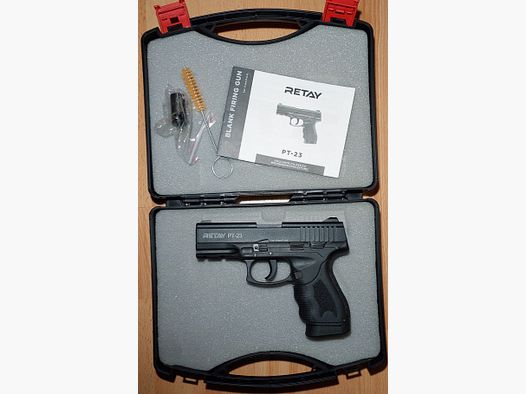 Retay PT-23 pistol 9mm P.A.K. blued (PTB 1077) NEW!