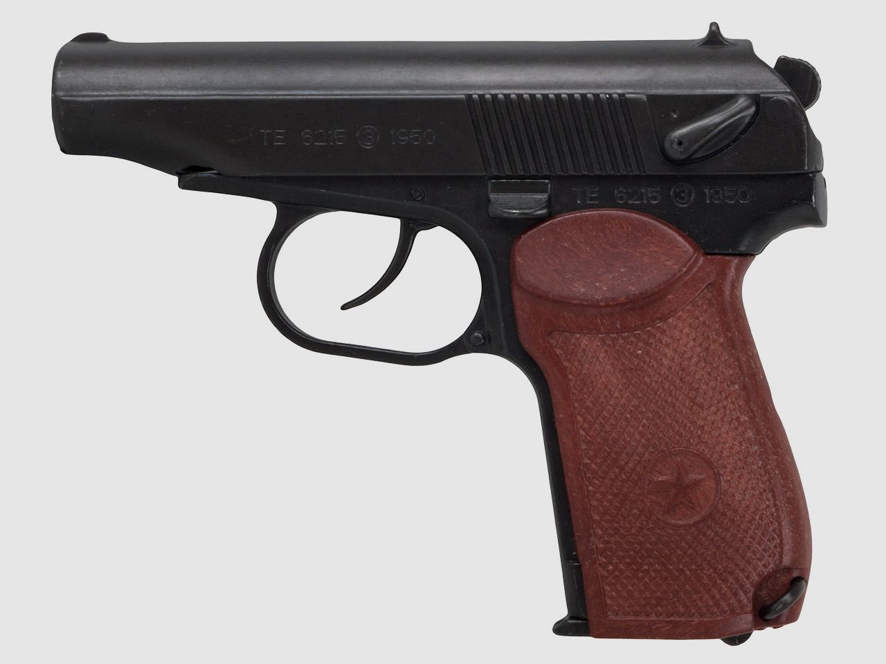 Denix Deko Pistole Russische Makarov PM 1955 Rote Armee LĂ¤nge 16 cm schwarz