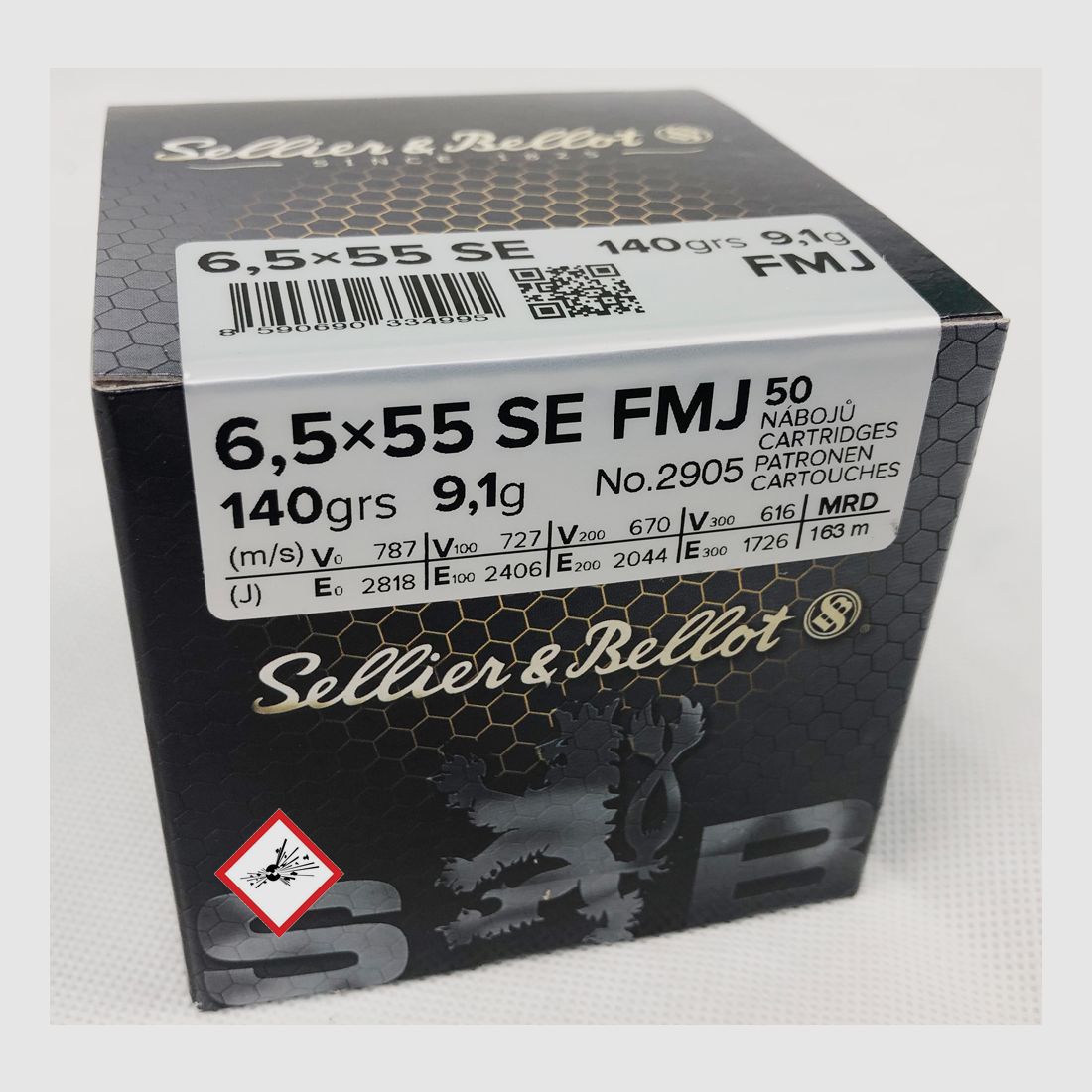 Sellier & Bellot 6,5x55 FMJ 140g.