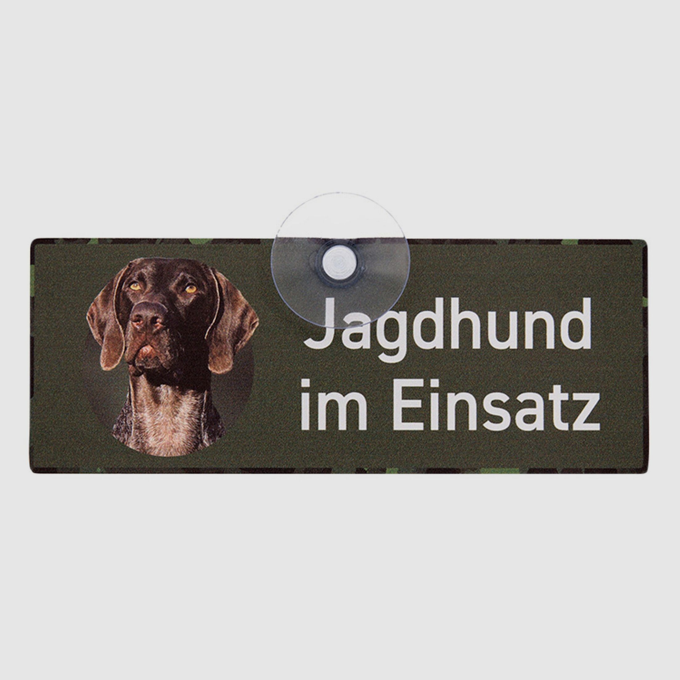 Wilde Hilde Original Autoschild Jagdhund im Einsatz