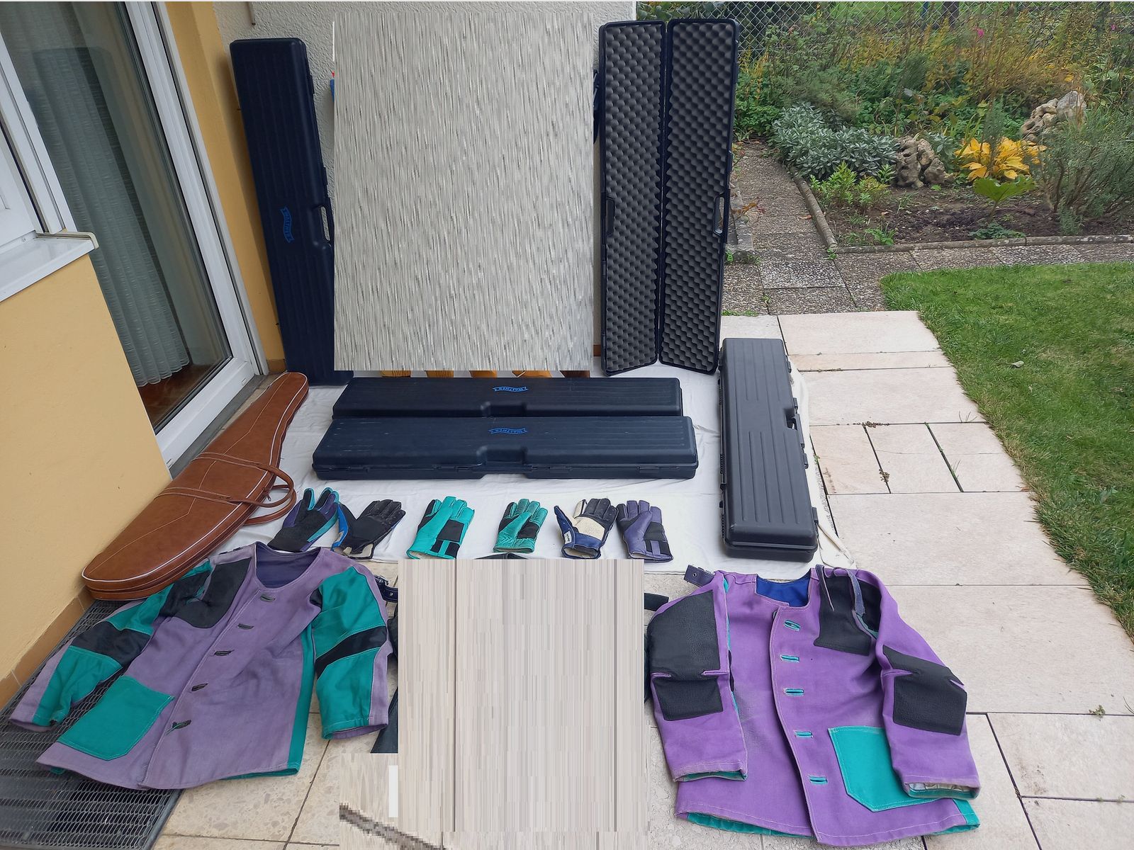 Schießjacke Schießhandschuh Tasche Koffer für Luftgewehr Luftgewehre