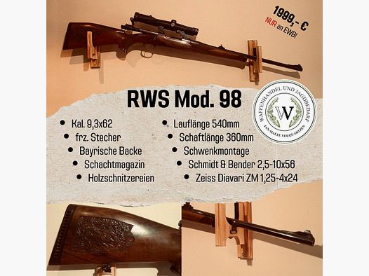 RWS Mod. 98 9.3x62