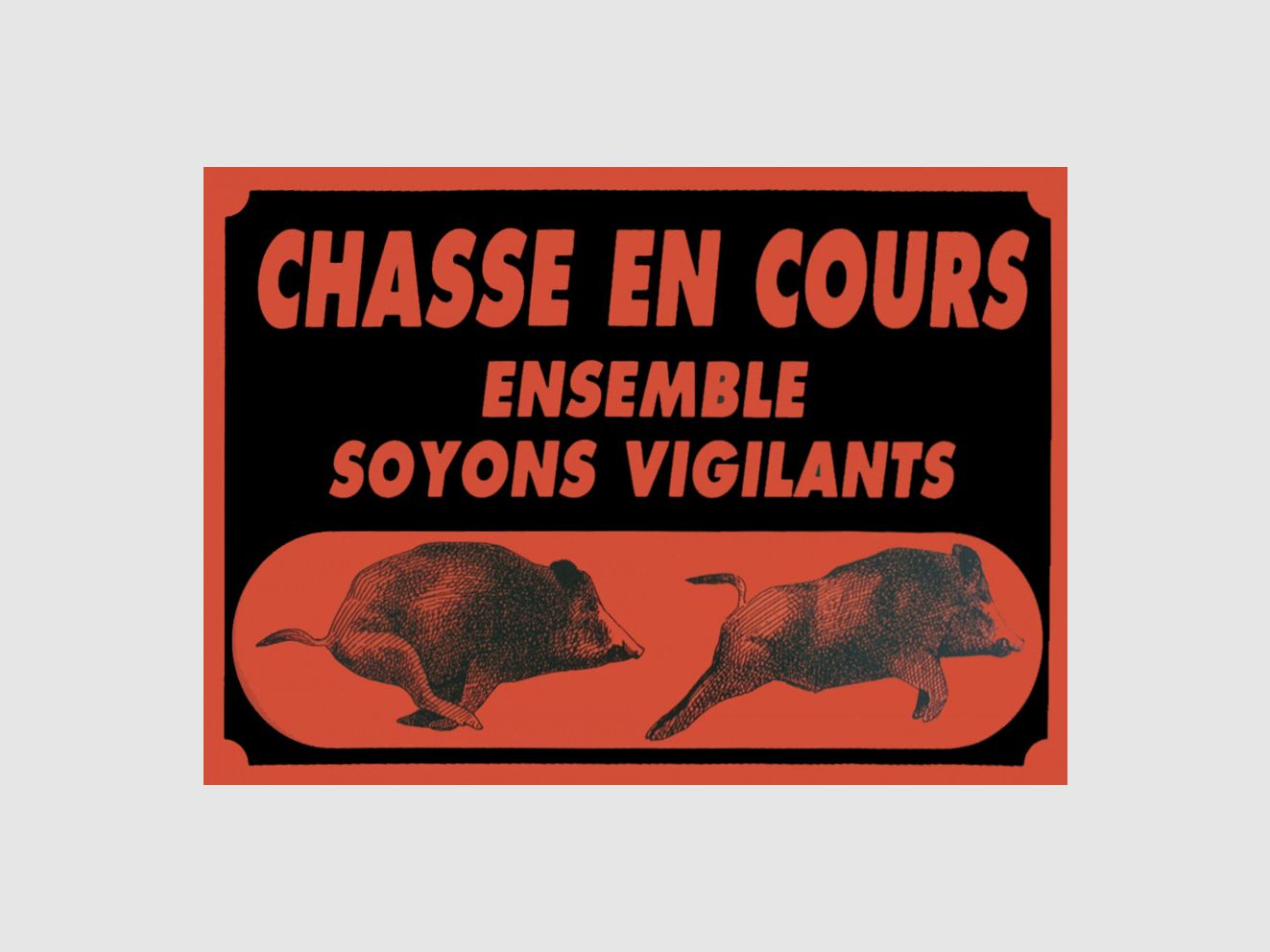 Schild ''Achtung Jagd im Gange'' 60 x 40 cm