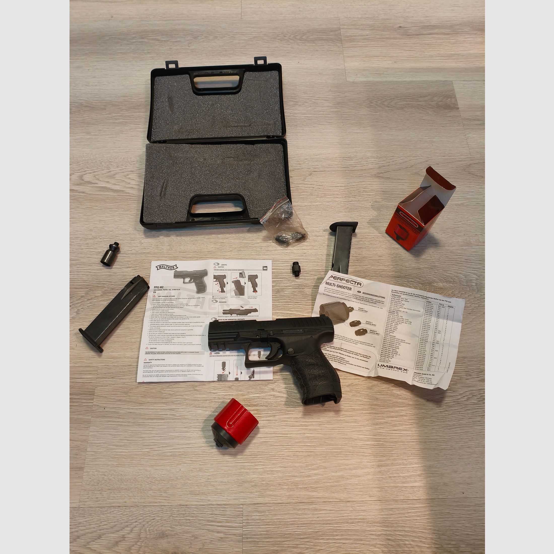 Walther PPQ M2 with accessories