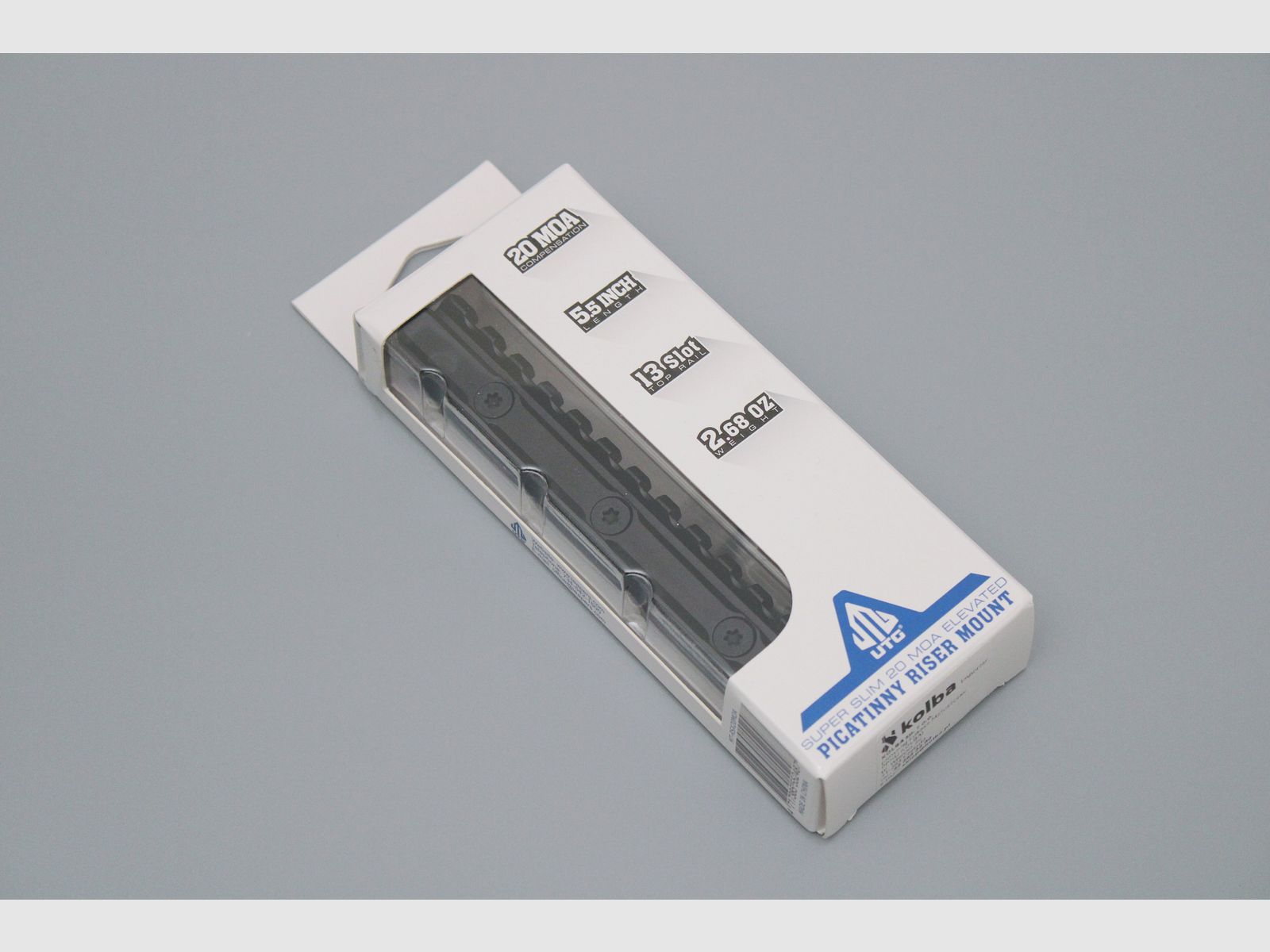 UTG Super Slim 20MOA Elevated Picatinny Mount, 13-slot 