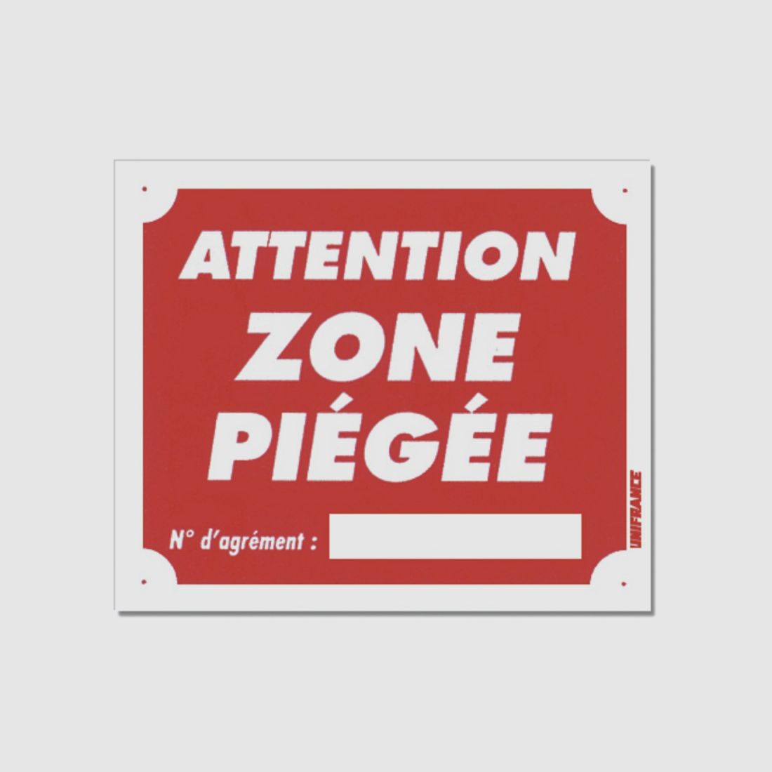 WARNTAFEL GEFÄHRLICHE ZONE ROT AKYLUX 30CM X 25CM