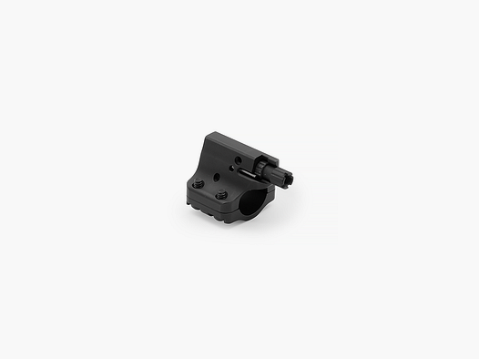 Bloque de gas ajustable de dos piezas JP con retén, orificio de 0,625, acero inoxidable negro, perfil ultrabajo