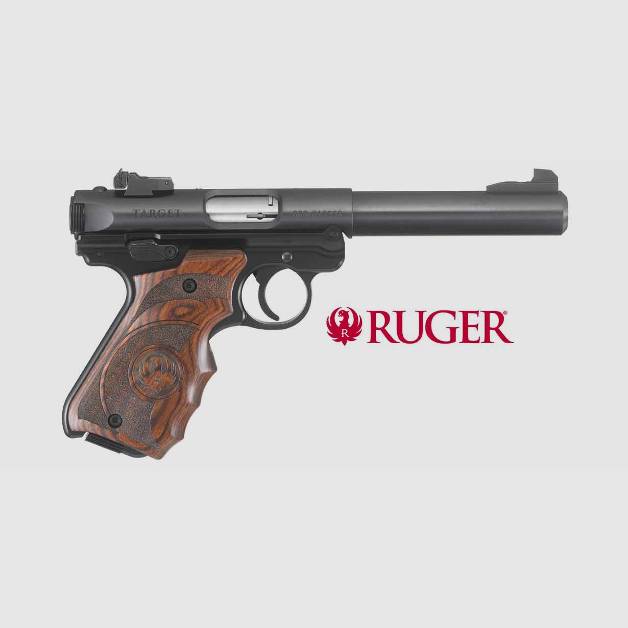 RUGER Mark IV Target 5,5" brüniert, Target Holzgriff