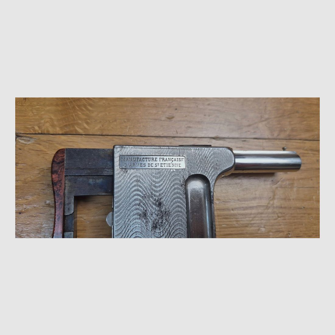Amusanter und seltener Taschenpistole „La Mitrailleuse“ – Verstehen Sie „Taschen“ – Modell Nr. 3 vor „LE GAULOIS“, also vor 1905 – Herstellung ManuFrance – Kaliber 8mm Le Gaulois – Waffe mit System ohne Abzug – Selbstladepistole 5 Schuss! – Guter ästhetischer und mechanischer Zustand -TBE, Bild 4 von 13