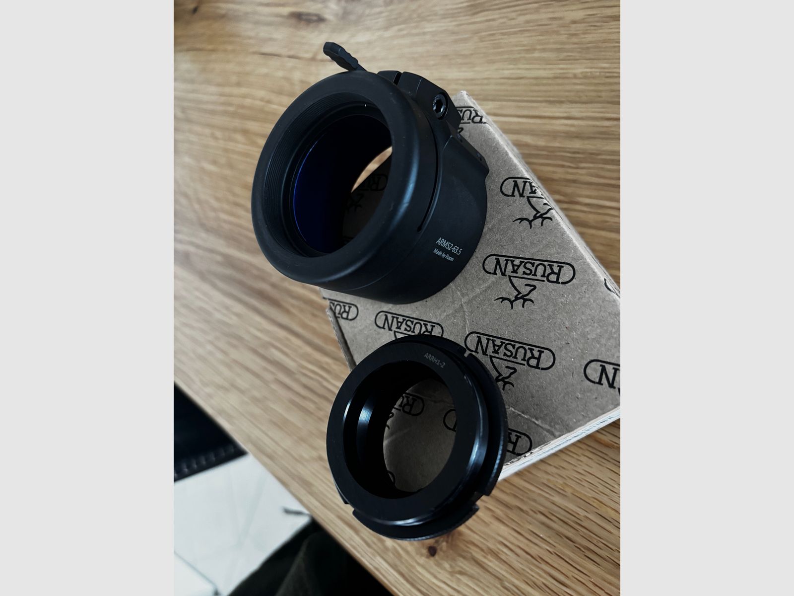 Rusan ARM 52-63.5 Klemmadapter für Vorsatzgeräte + Reduzierring HIKMICRO Thunder