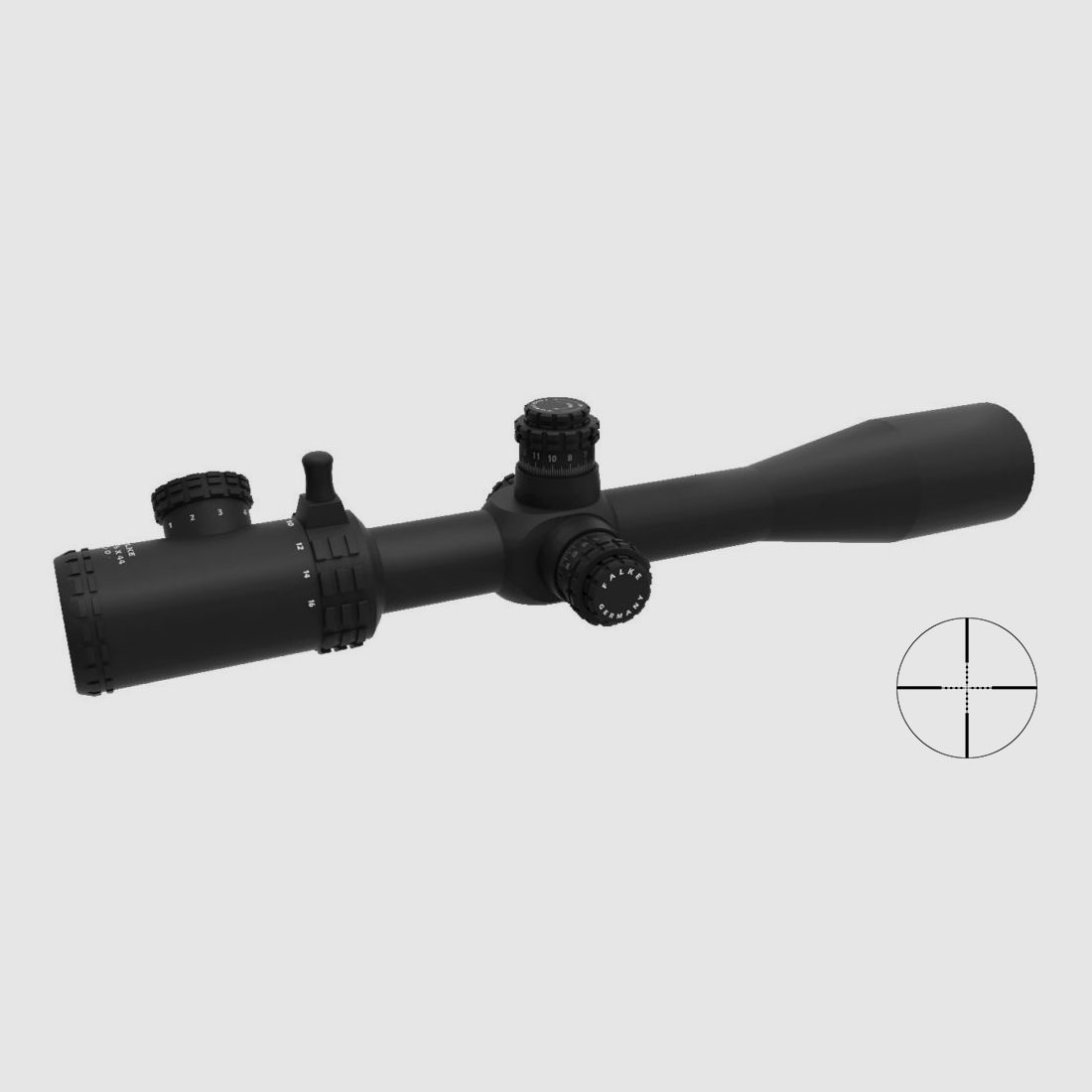 Falke 4-16x44 TAC beleuchtetes MilDot rot/grün
