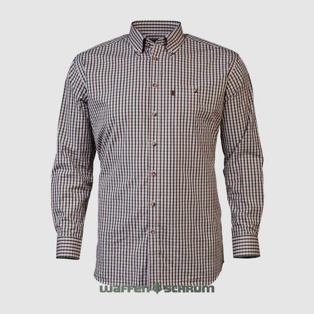 Books Shirt Easy Care Comfort Fit Green checked