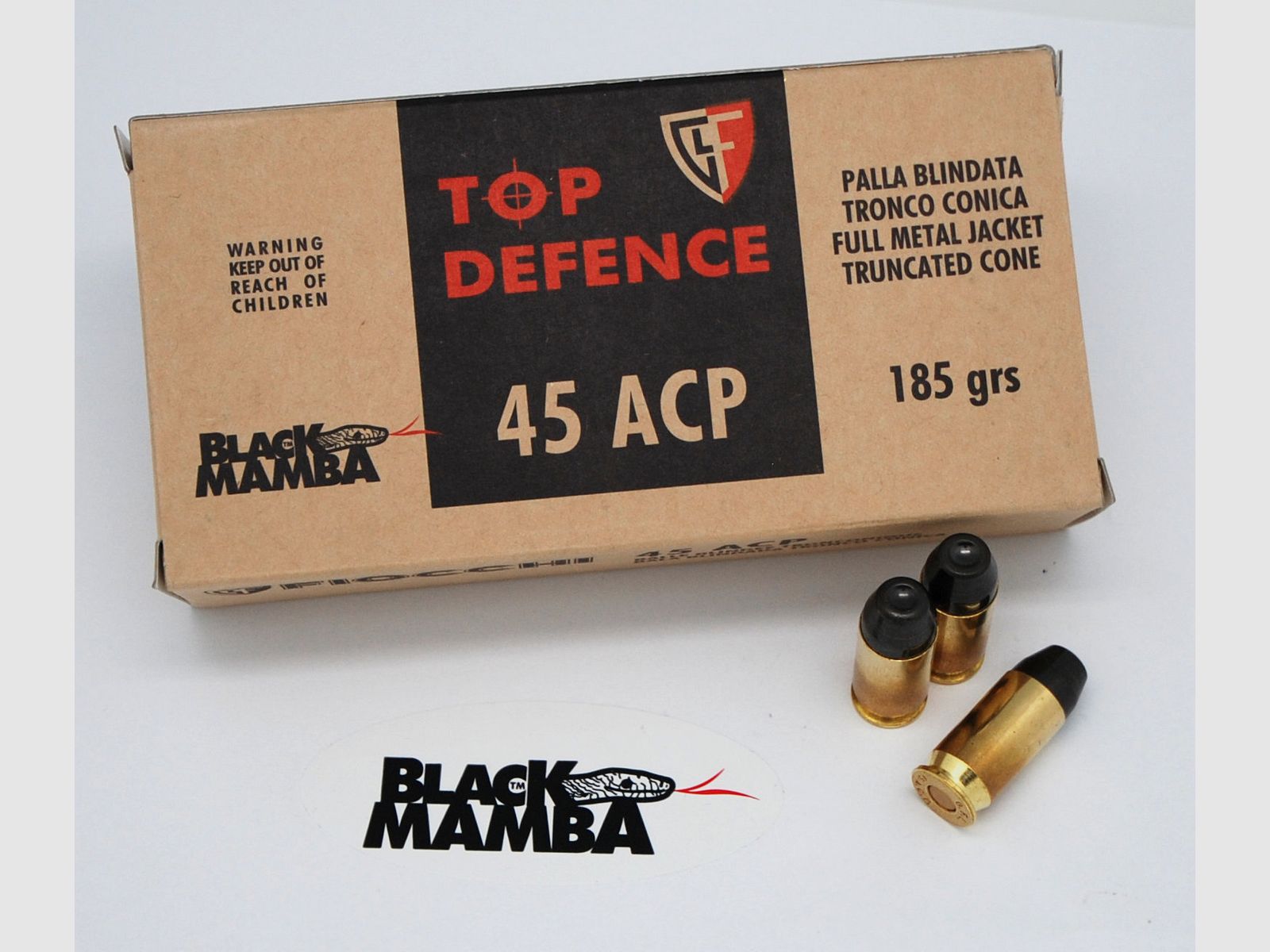 45 ACP FIOCCHI FMJTC BM 185 grs Black Mamba