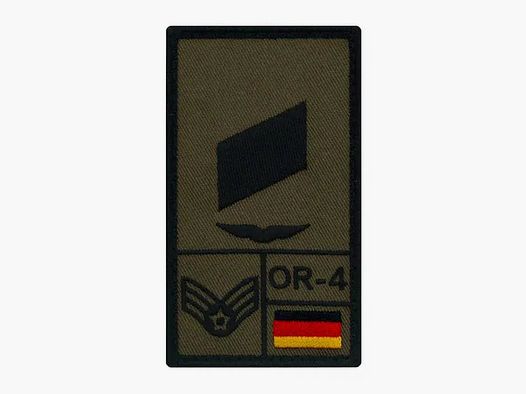 Café Viereck Café Viereck Rank Patch Korporal Luftwaffe links oliv