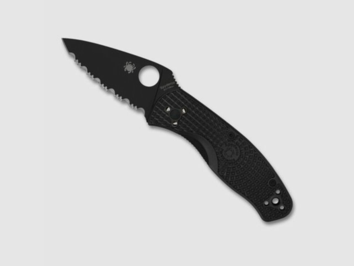 Navaja Spyderco Persistence Lightweight Serrado Negro, imagen 2 de 3