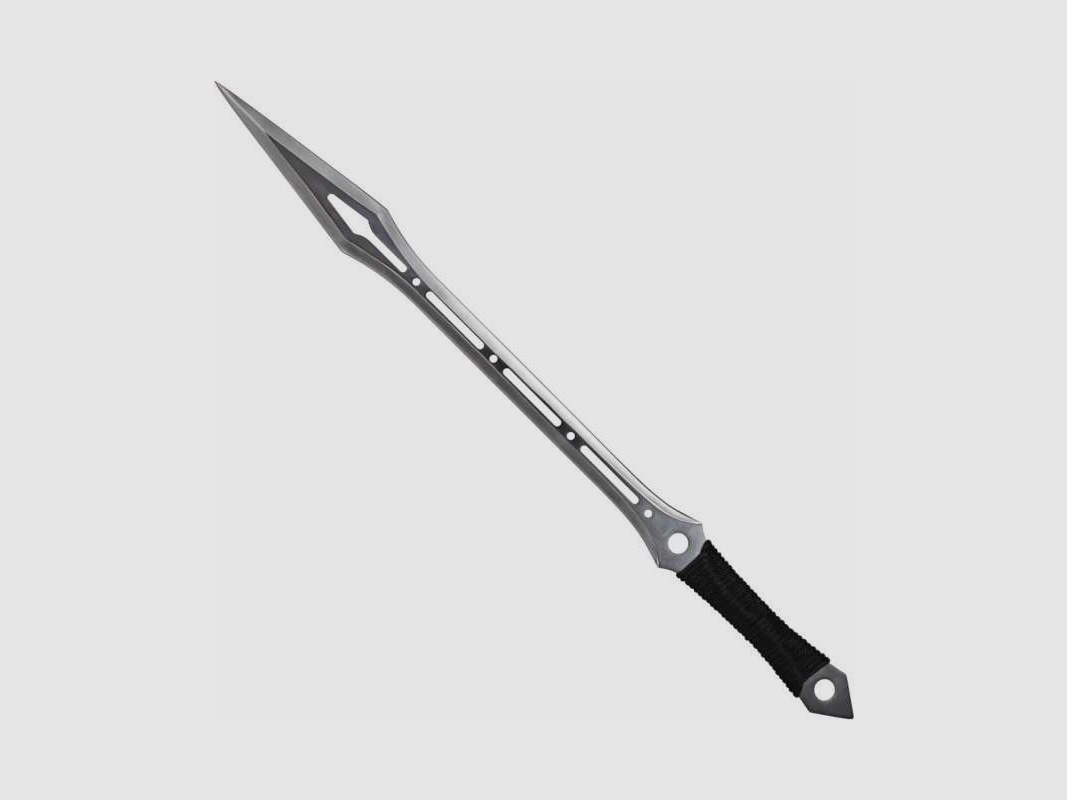 Haller zwaard met 2 werpmessen nylon hoes met rugdragergordel