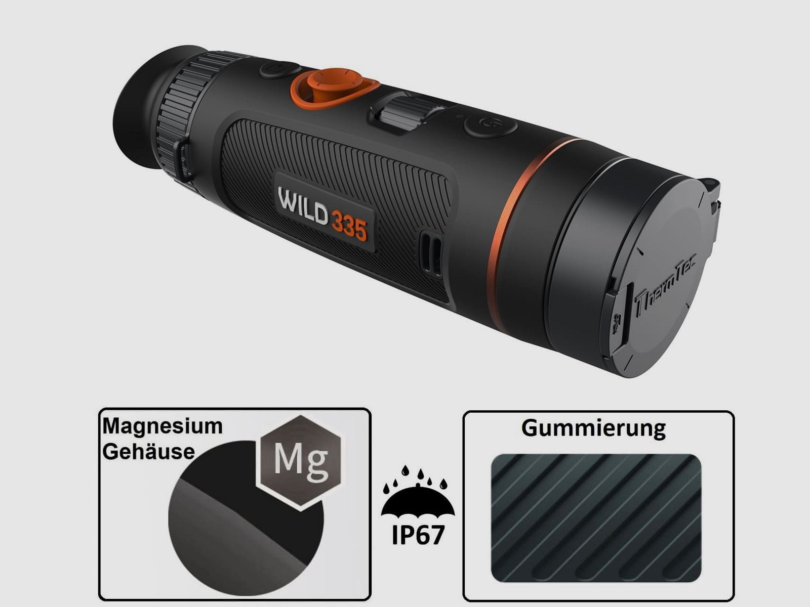 ThermTec WILD 335 35mm lens 18 mk 384x288 thermal imaging camera