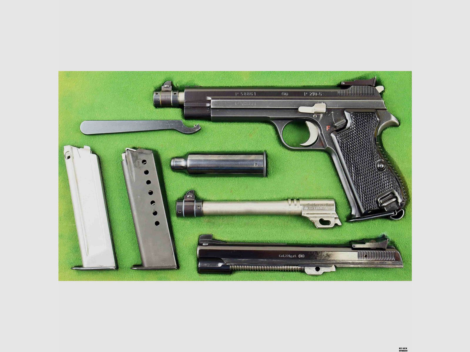 Combo Set Sig mod. P210-5 Kal. 9×19 – 7,65 P. – 22 LR Seriennr. P58861, Bild 1 von 24