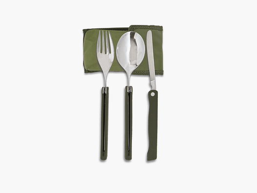 ALBAINOX – SET POSATE CAMPING CON FODERO